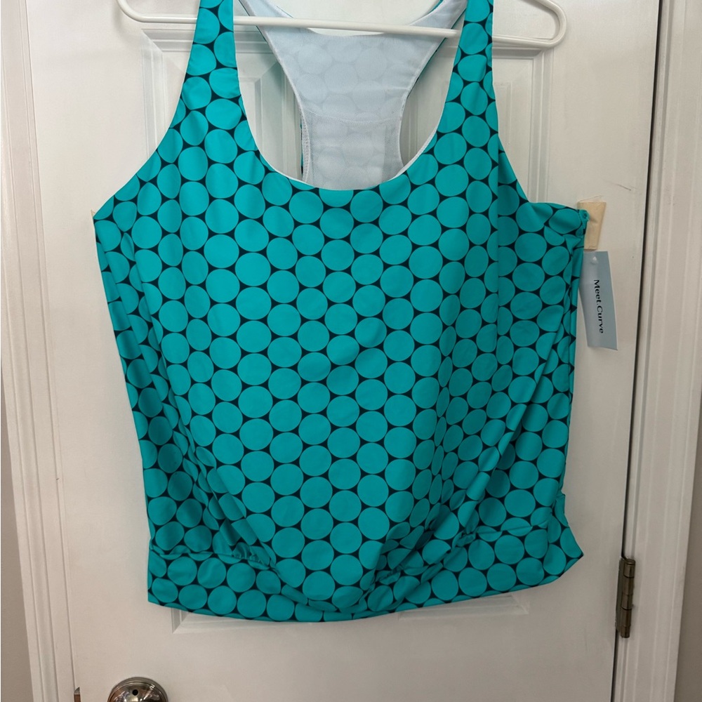 NWT Geometric Tankini Top - Size 2X